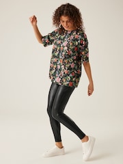 Regatta Black Christian Lacroix Vauvert PU Leggings - Image 4 of 7
