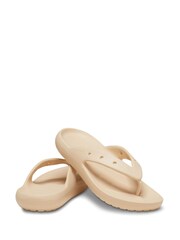 Crocs Cream Classic Flip Flop Sandals - Image 3 of 6