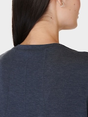 Sweaty Betty Navy Blue Soft Flow Studio T-Shirt - Image 6 of 8