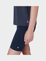 Sweaty Betty Navy Blue Soft Flow Studio T-Shirt - Image 7 of 8