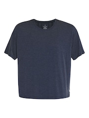 Sweaty Betty Navy Blue Soft Flow Studio T-Shirt - Image 8 of 8