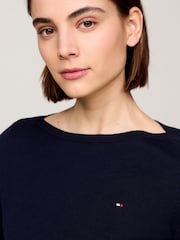 Azul - Tommy Hilfiger Jersey Stitch T-Shirt - Imagen 4 de 6