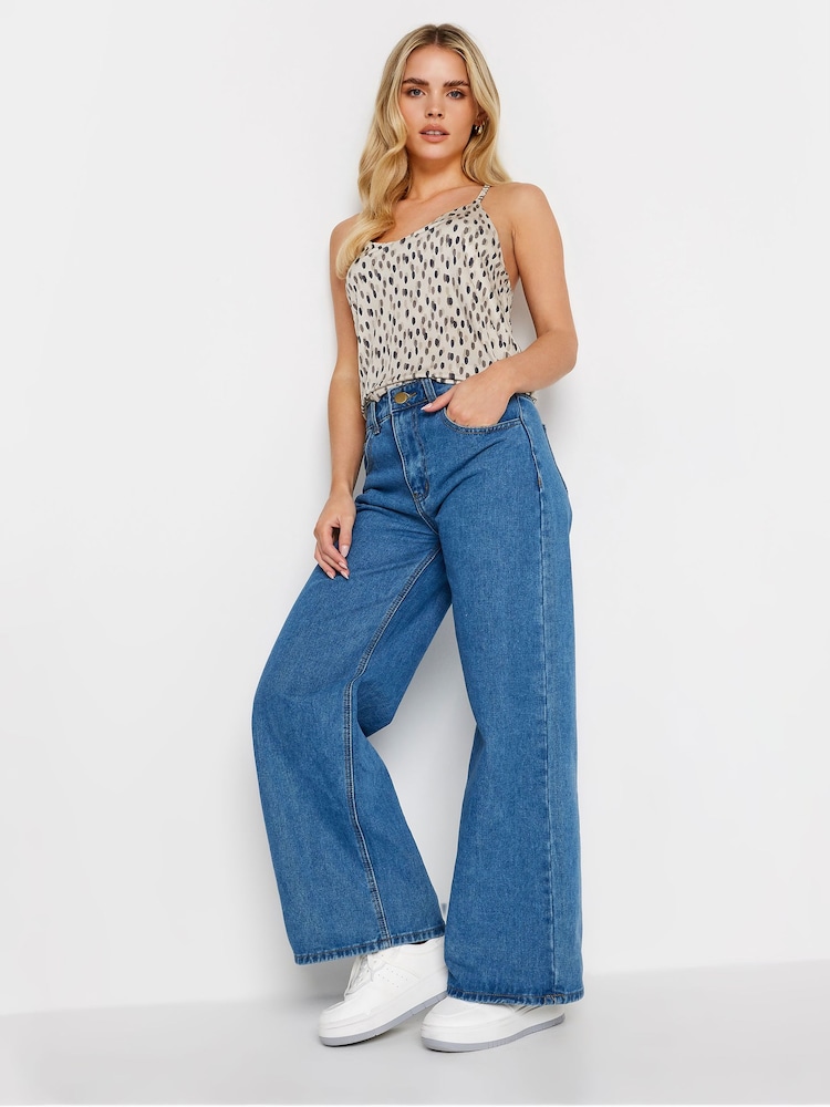 PixieGirl Petite Natural Spot Print Cami Vest Top - Image 2 of 4