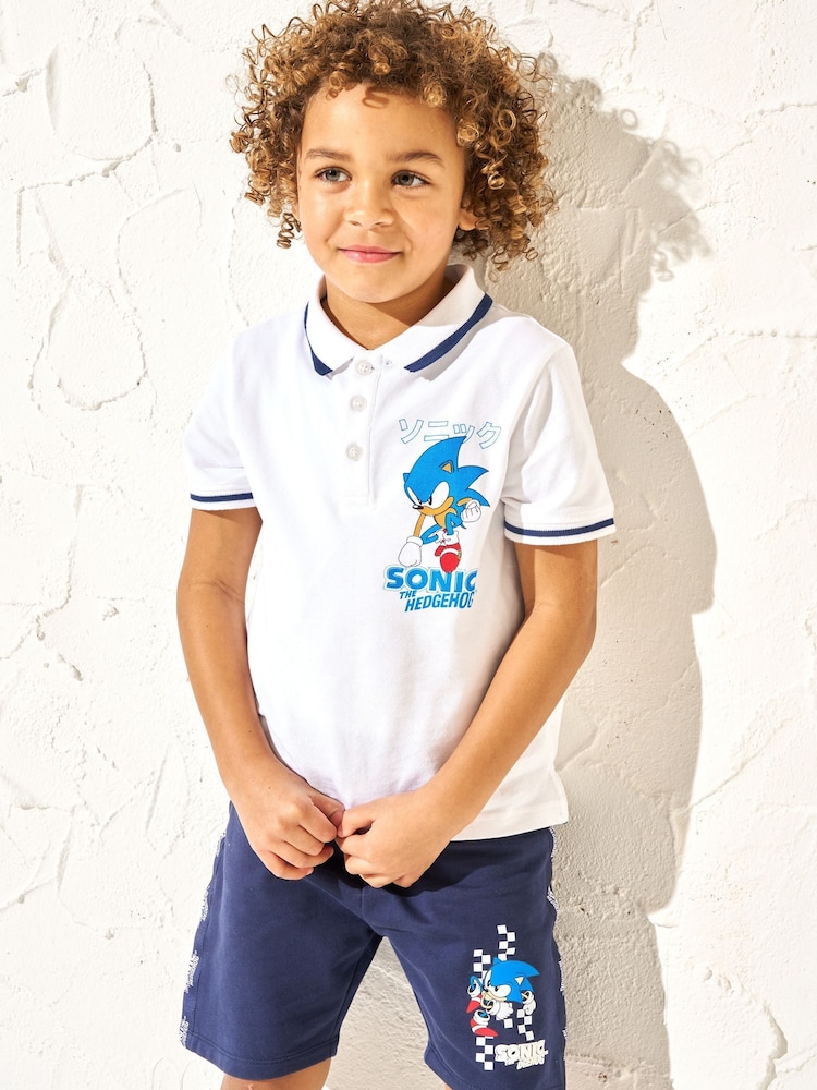 Angel & Rocket White Sonic Sporty Polo Shirt - Image 1 of 6
