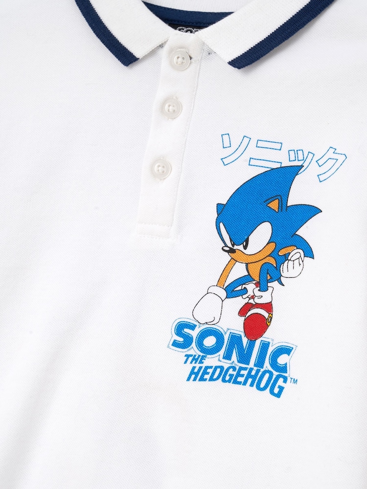 Angel & Rocket White Sonic Sporty Polo Shirt - Image 6 of 6