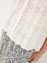 FatFace Willow White Broderie Blouse - Image 4 of 5