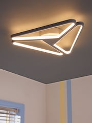 Grey Mason LED Flush Fitting Ceiling Light - Image 1 of 5