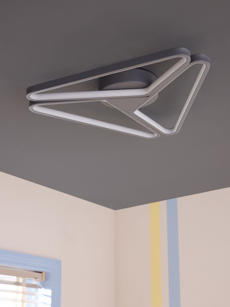 Grey Mason LED Flush Fitting Ceiling Light - Image 2 of 5