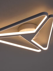 Grey Mason LED Flush Fitting Ceiling Light - Image 3 of 5