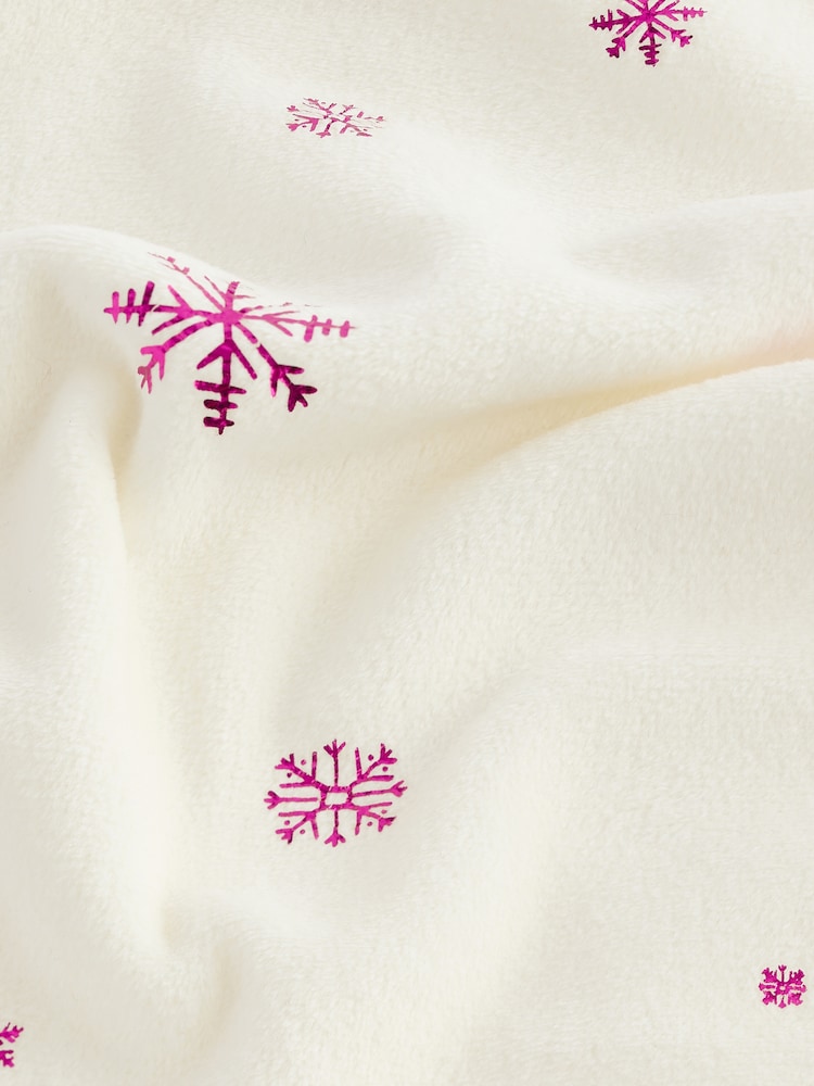 Bath & Body Works Pink/Cream Twosie Snowflake Pyjamas - Image 12 of 12
