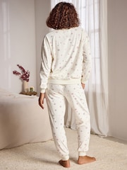 Bath & Body Works Pink/Cream Twosie Snowflake Pyjamas - Image 4 of 12
