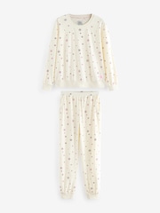 Bath & Body Works Pink/Cream Twosie Snowflake Pyjamas - Image 6 of 12