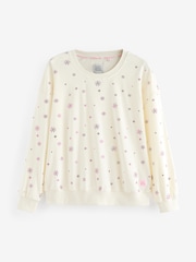Bath & Body Works Pink/Cream Twosie Snowflake Pyjamas - Image 7 of 12
