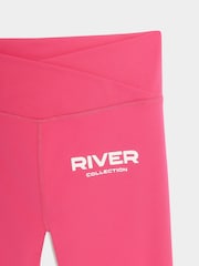 River Island Pink Girls 100% Cotton Active Tank and Leggings Set - Image 3 of 4