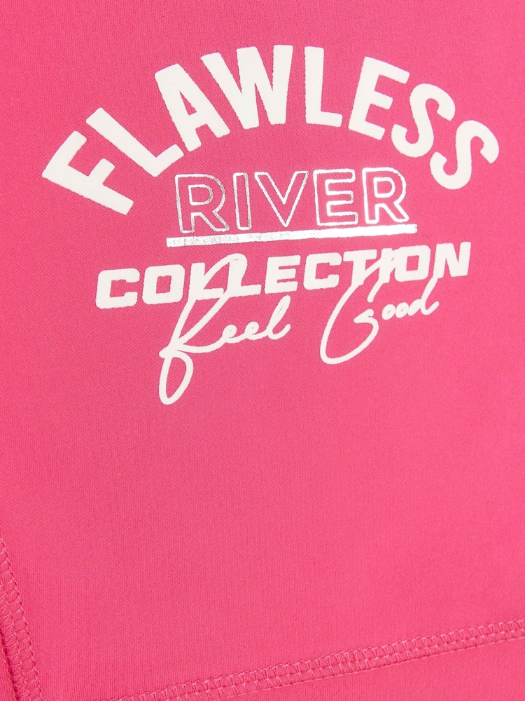 River Island Pink Girls 100% Cotton Active Tank and Leggings Set - Image 4 of 4