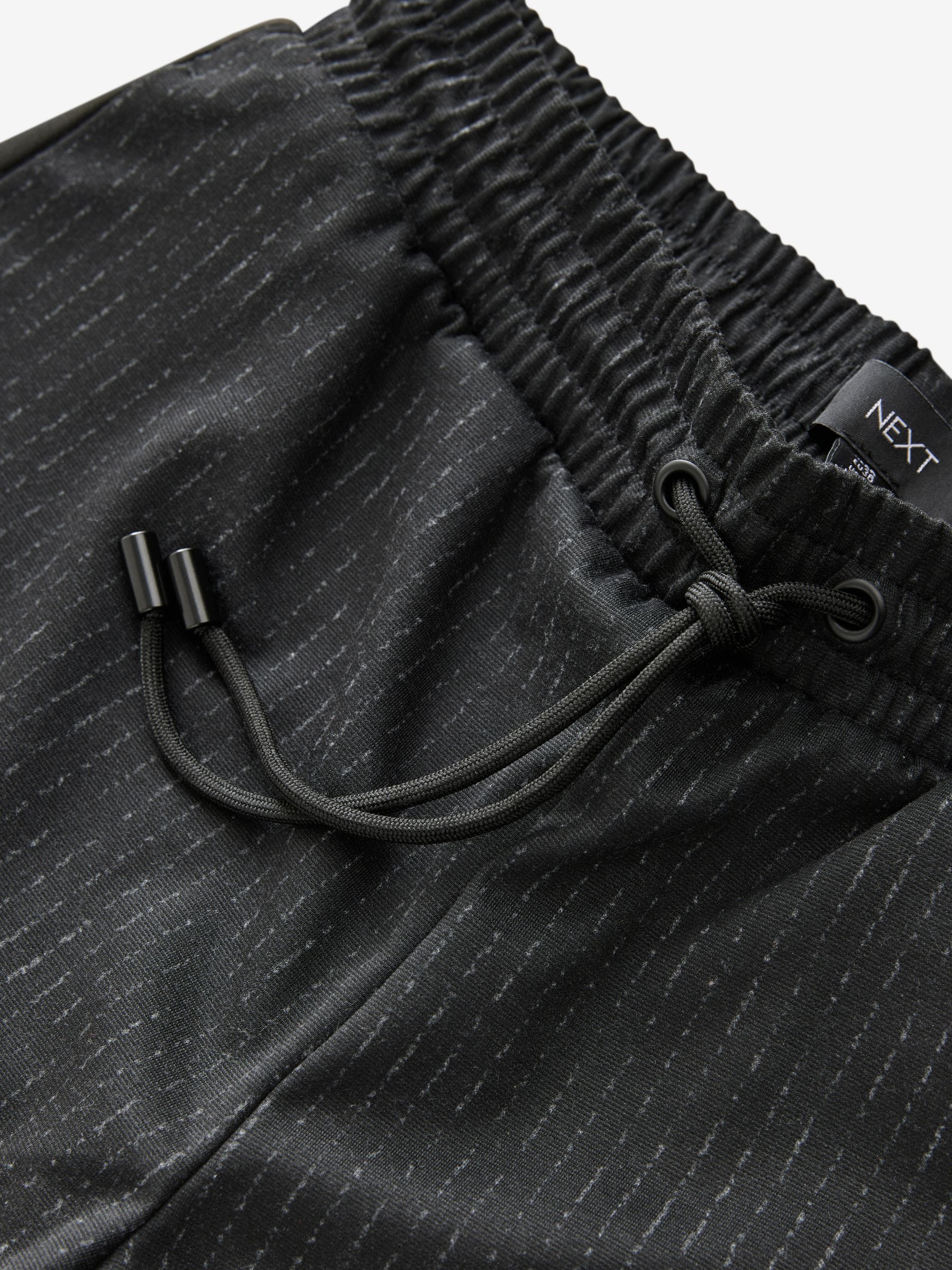 Buy Black Check Pinstripe Brushed Jersey Wide Leg Trousers