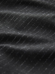 Black Check Pinstripe Brushed Jersey Wide Leg Trousers - Image 7 of 7