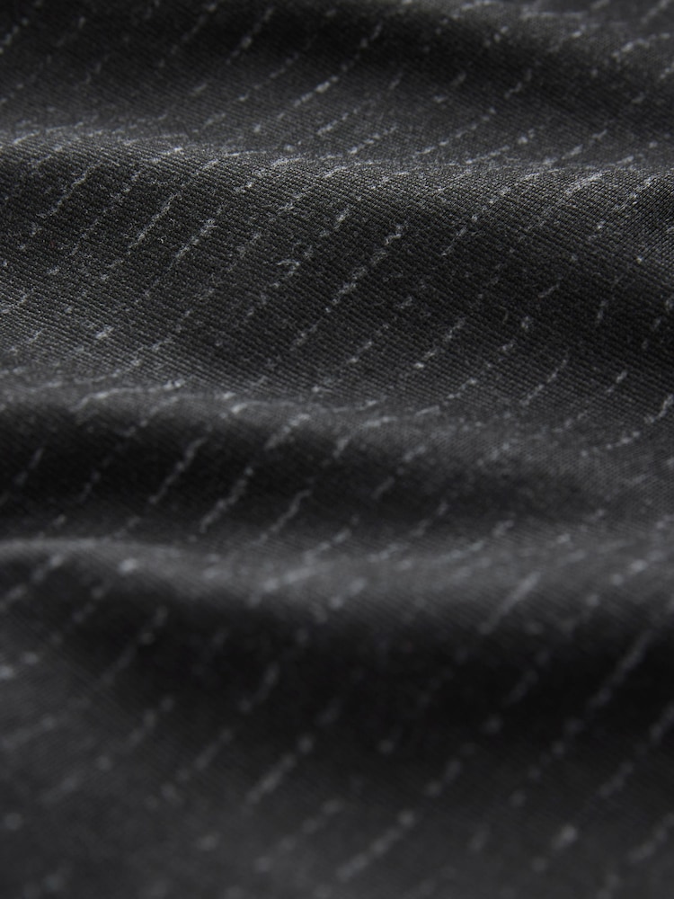 Black Check Pinstripe Brushed Jersey Wide Leg Trousers - Image 7 of 7
