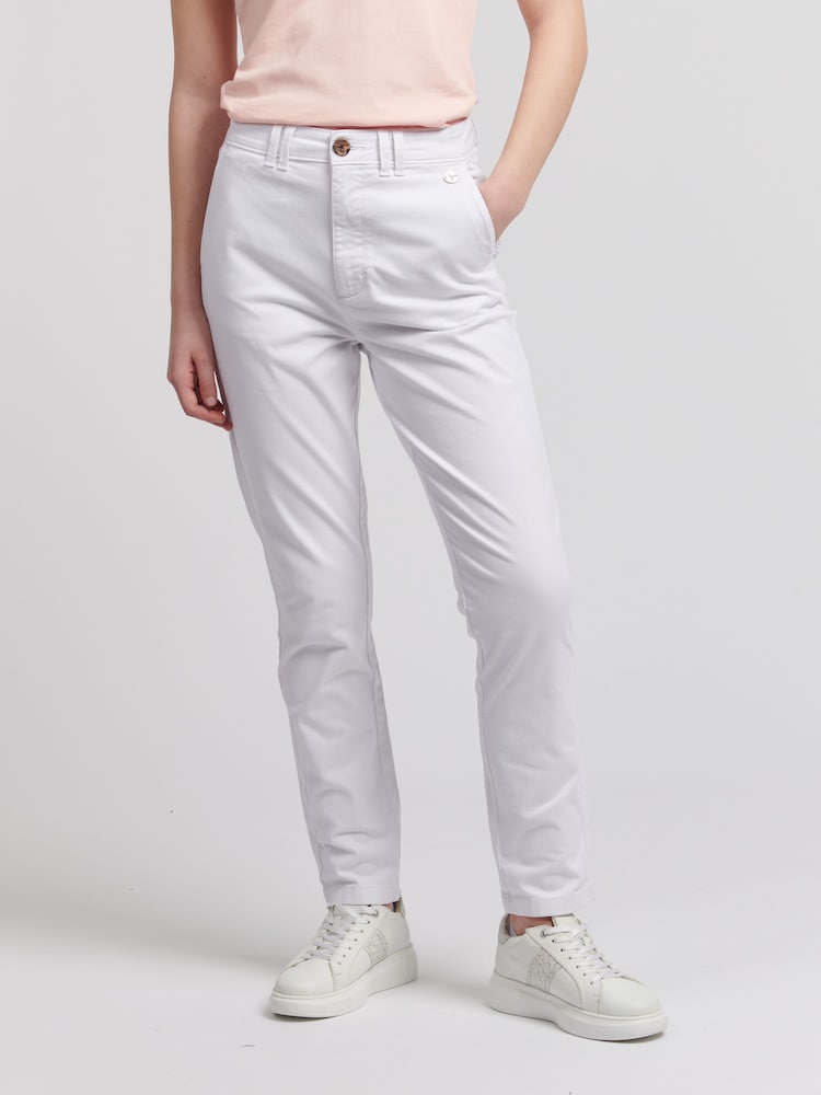 U.S. Polo Assn. White Womens Classic Chinos - Image 1 of 7