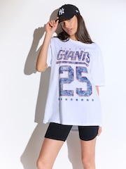 New York Giants Relaxed Fit American License NFL 100% Cotton Graphic T-Shirt - Image 1 of 6