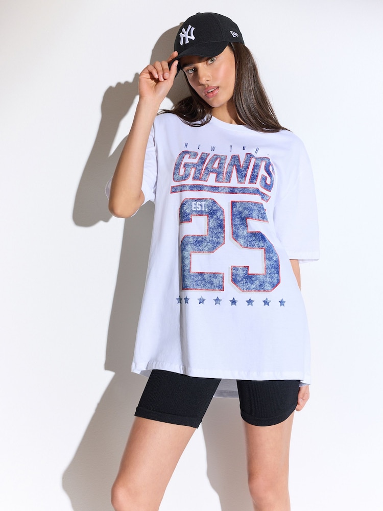 New York Giants Relaxed Fit American License NFL 100% Cotton Graphic T-Shirt - Image 1 of 6