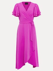 Phase Eight Magenta Purple Gian Wrap Midi Dress - Image 6 of 6