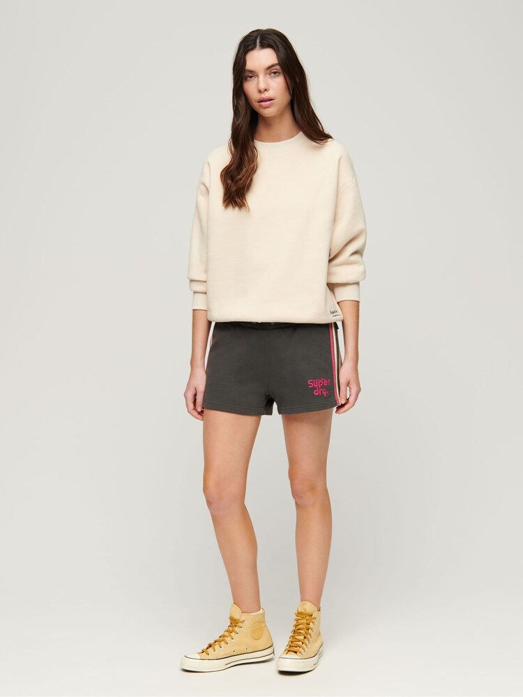 Superdry Black Rainbow Side Stripe Logo Shorts - Image 2 of 4