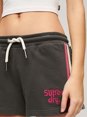 Superdry Black Rainbow Side Stripe Logo Shorts - Image 3 of 4