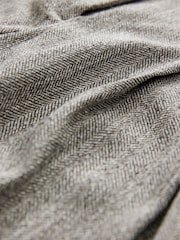 Herringbone Warm Handle Textured Wide Leg Trousers - Image 7 of 7