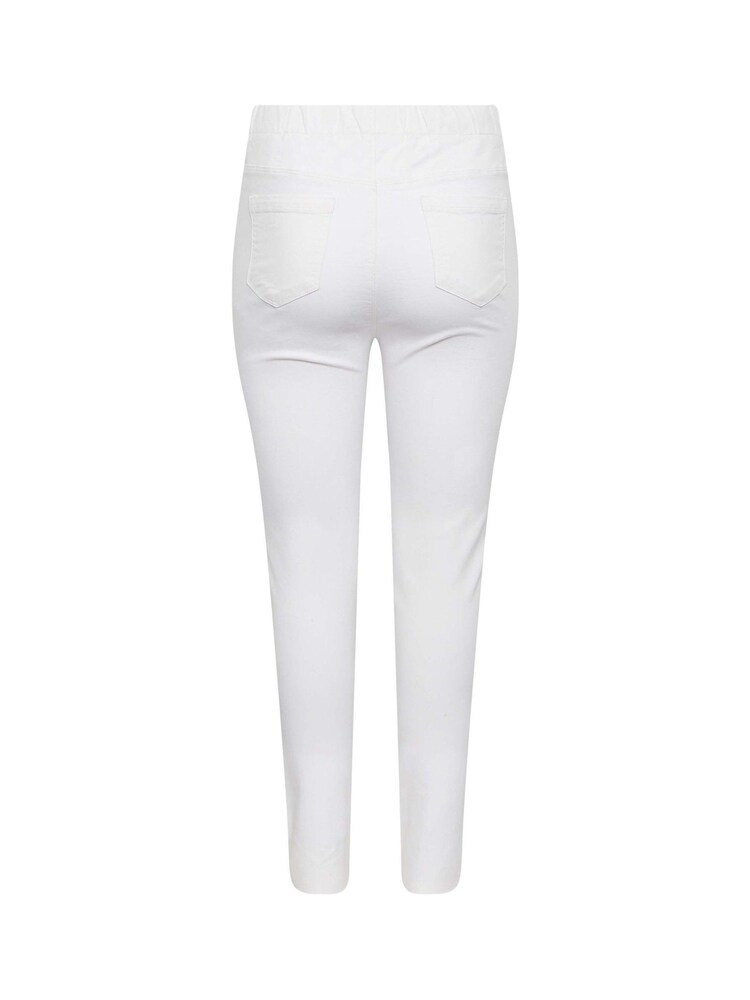 Yours Curve White Jenny Destroyed Jeggings - Image 4 of 4