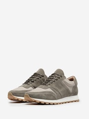 Oliver Sweeney Green Calf Suede Retro Trainers - Image 3 of 5