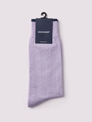 Duchamp Purple Mens Dotted Socks - Image 2 of 3
