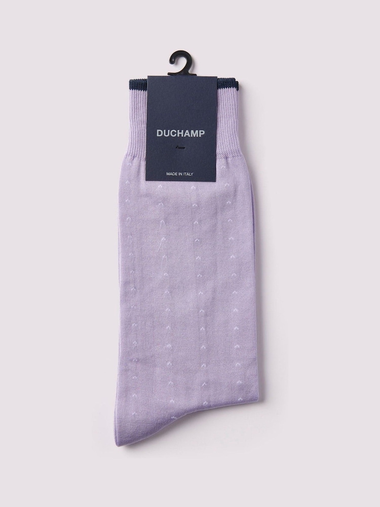 Duchamp Purple Mens Dotted Socks - Image 2 of 3