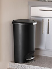 simplehuman Black 50L Semi-Round Pedal Bin - Image 2 of 5