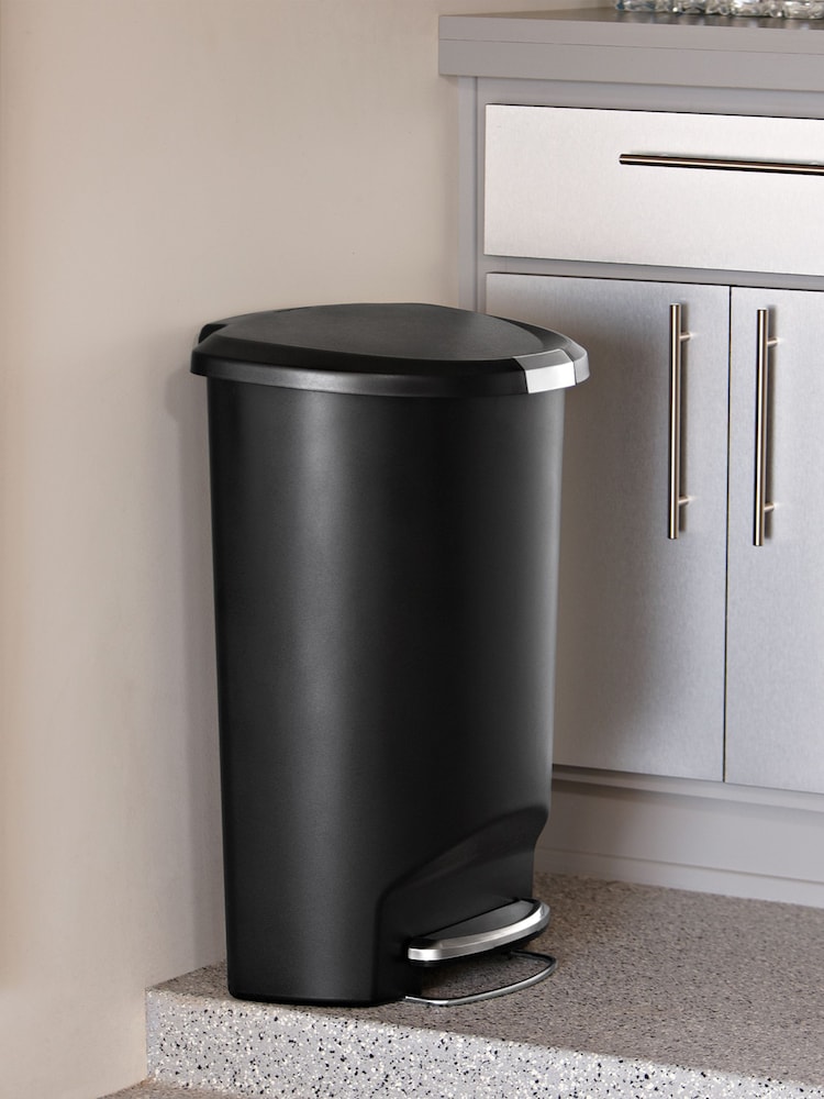 simplehuman Black 50L Semi-Round Pedal Bin - Image 2 of 5