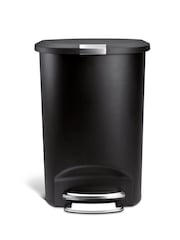simplehuman Black 50L Semi-Round Pedal Bin - Image 3 of 5