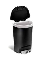 simplehuman Black 50L Semi-Round Pedal Bin - Image 5 of 5