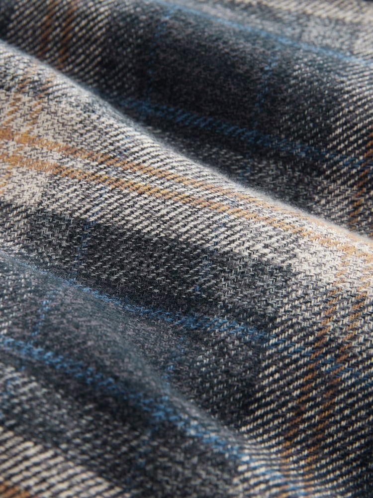 Grey Check Borg Lined Shacket - Image 8 of 8