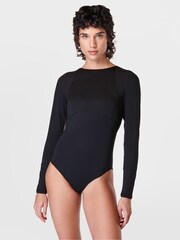 Sweaty Betty All Day Long Sleeve Black Bodysuit - Image 7 of 8