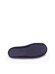Totes Navy Isotoner Terry Ballet Slippers With Bow - Image 4 of 5