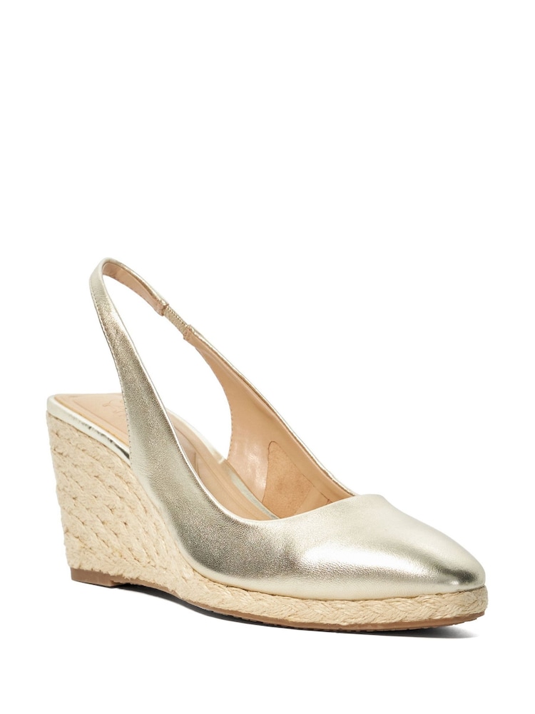 Dune London Gold Cadance Slingback Espadrilles - Image 3 of 8