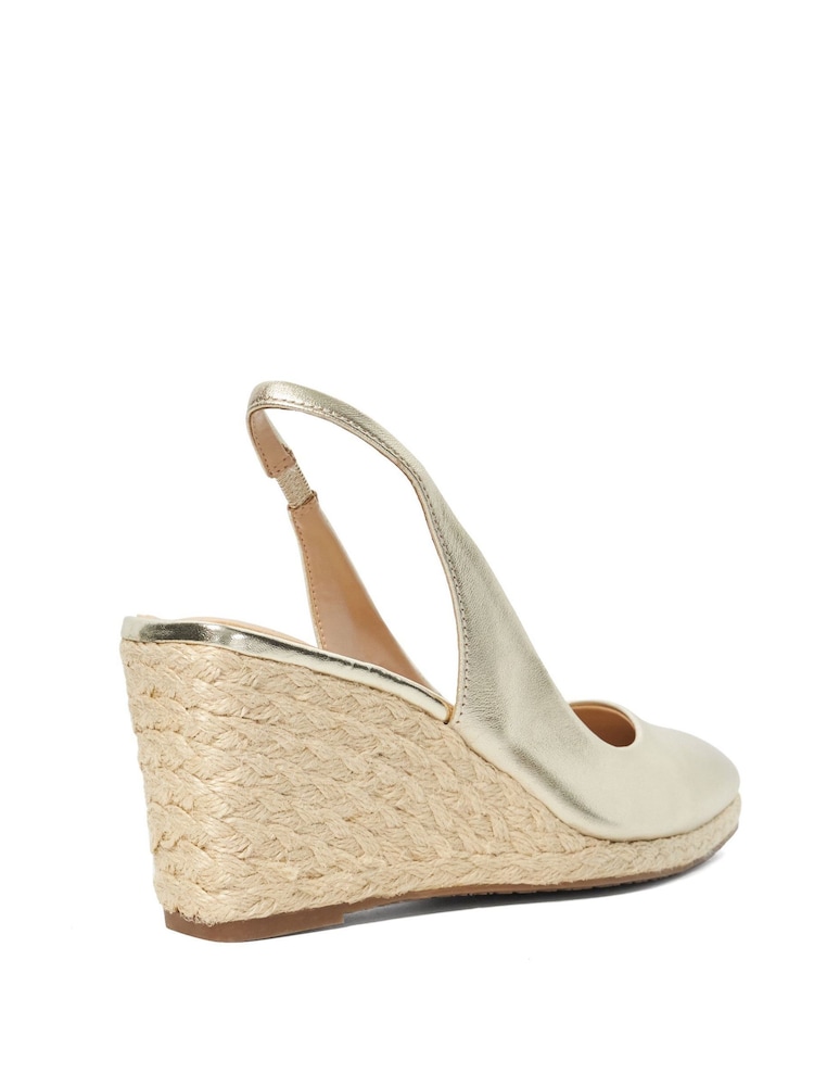 Dune London Gold Cadance Slingback Espadrilles - Image 4 of 8