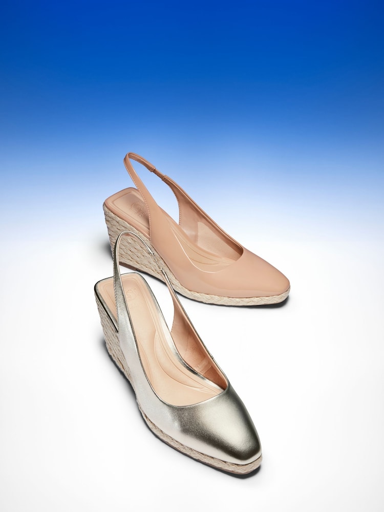 Dune London Gold Cadance Slingback Espadrilles - Image 7 of 8