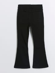 River Island Black Girls Bow Pocket Flare 100% Cotton Jeans - Image 2 of 4