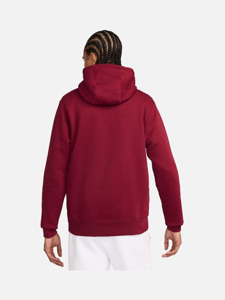 Nike Red Club Fleece Pullover Hoodie - Image 2 of 3