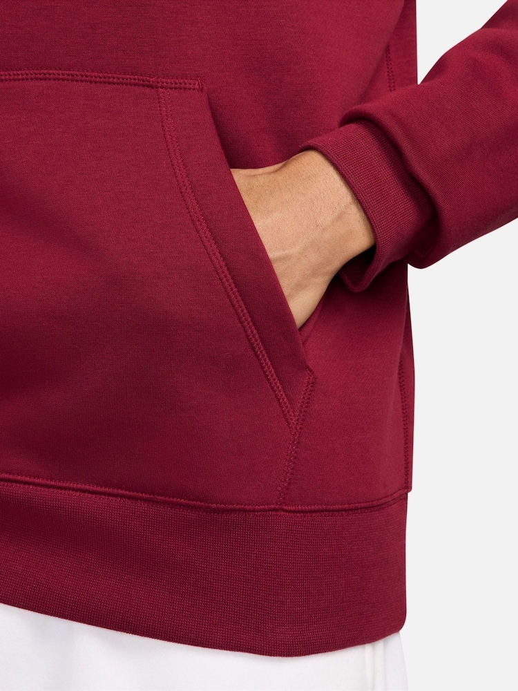 Nike Red Club Fleece Pullover Hoodie - Image 3 of 3