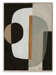 Paper Collective Grey The Voice Within 01 Framed Wall Art Print in Natural Oak Frame - Image 3 of 4