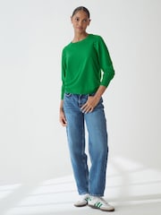 Camel Brown/Bright Green Crew Neck Long Sleeve Jumper 2 Pack - Image 3 of 8