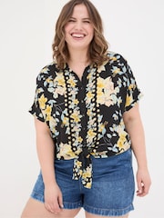 FatFace Cali Black Citrus Floral Shirt - Image 3 of 7