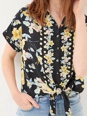 FatFace Cali Black Citrus Floral Shirt - Image 5 of 7